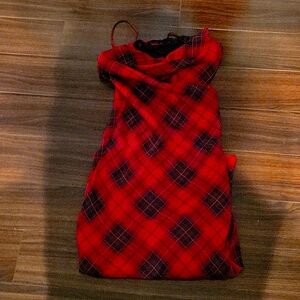 Altered state plaid sexy slip dress